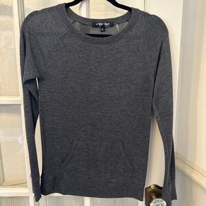 Lightweight Sweater Women's S Kangaroo Pocket Gray
